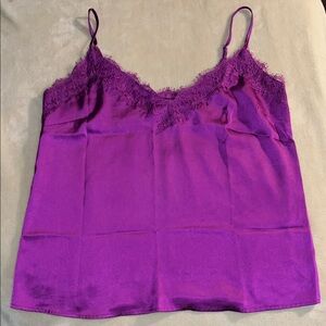 Purple Lace Satin Like Cami